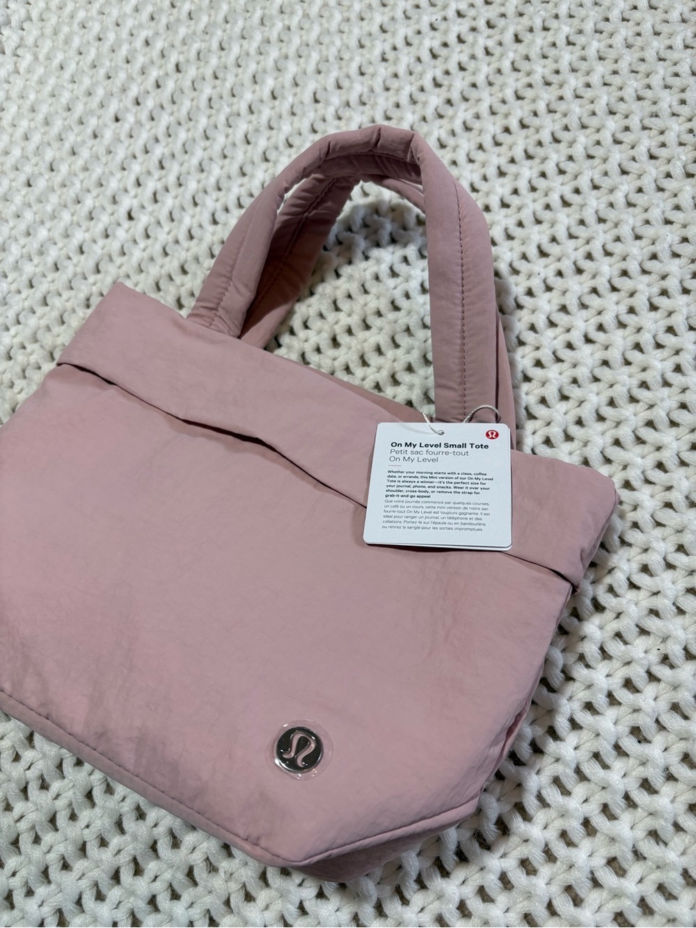 NWT lululemon on my level small tote in pink haze - Picture 2 of 13